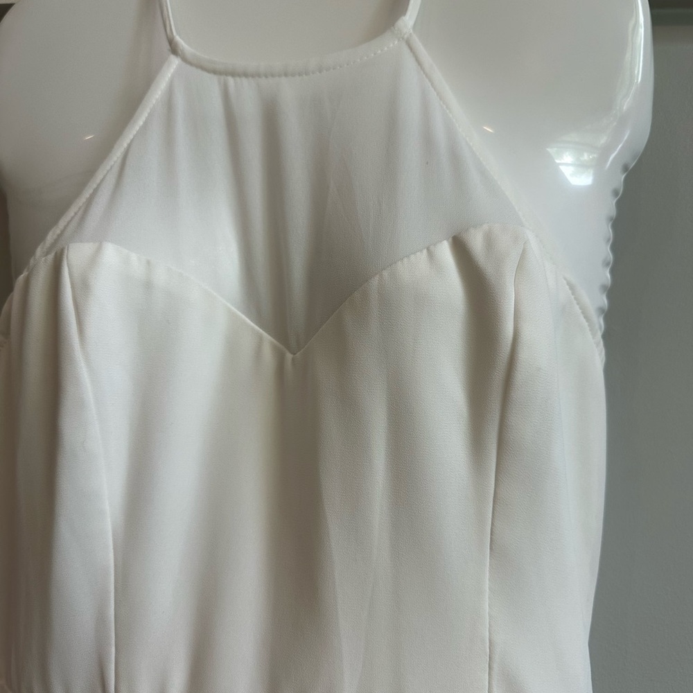 - Lulus White Halter Top Dress - Size Small - wedding, Engagement, shower dress - Picture 4 of 6
